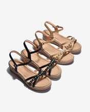 Giày Sandal Xuồng Zuciani Phối Kim Sa-SMD02Kem Color1