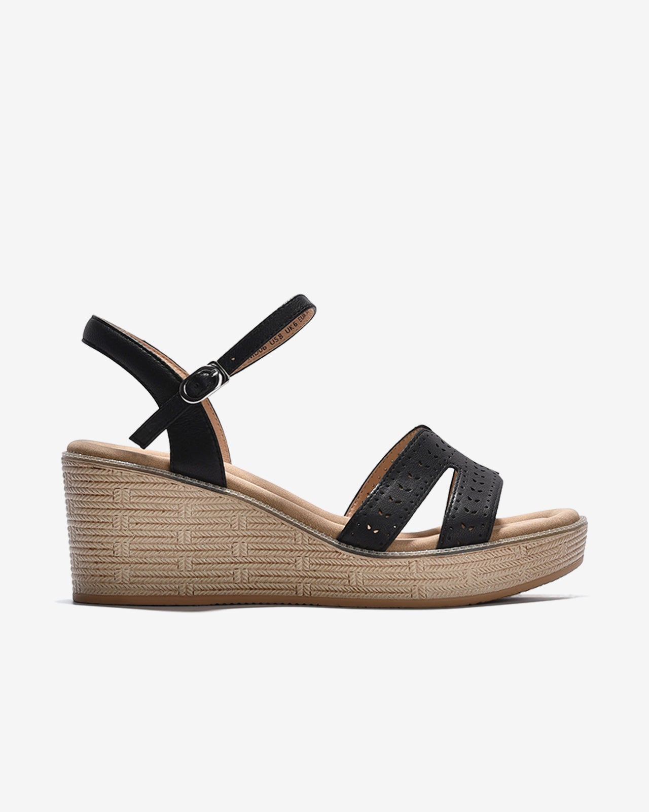 Giày Sandal Xuồng Zuciani Quai Chữ H Cách Điệu-SMD06-Đen Color1First