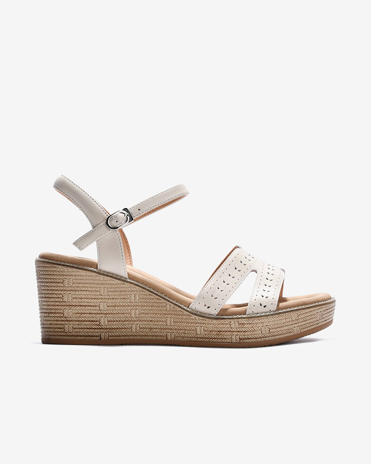 Giày Sandal Xuồng Zuciani Quai Chữ H Cách Điệu-SMD06-Trắng Color1First