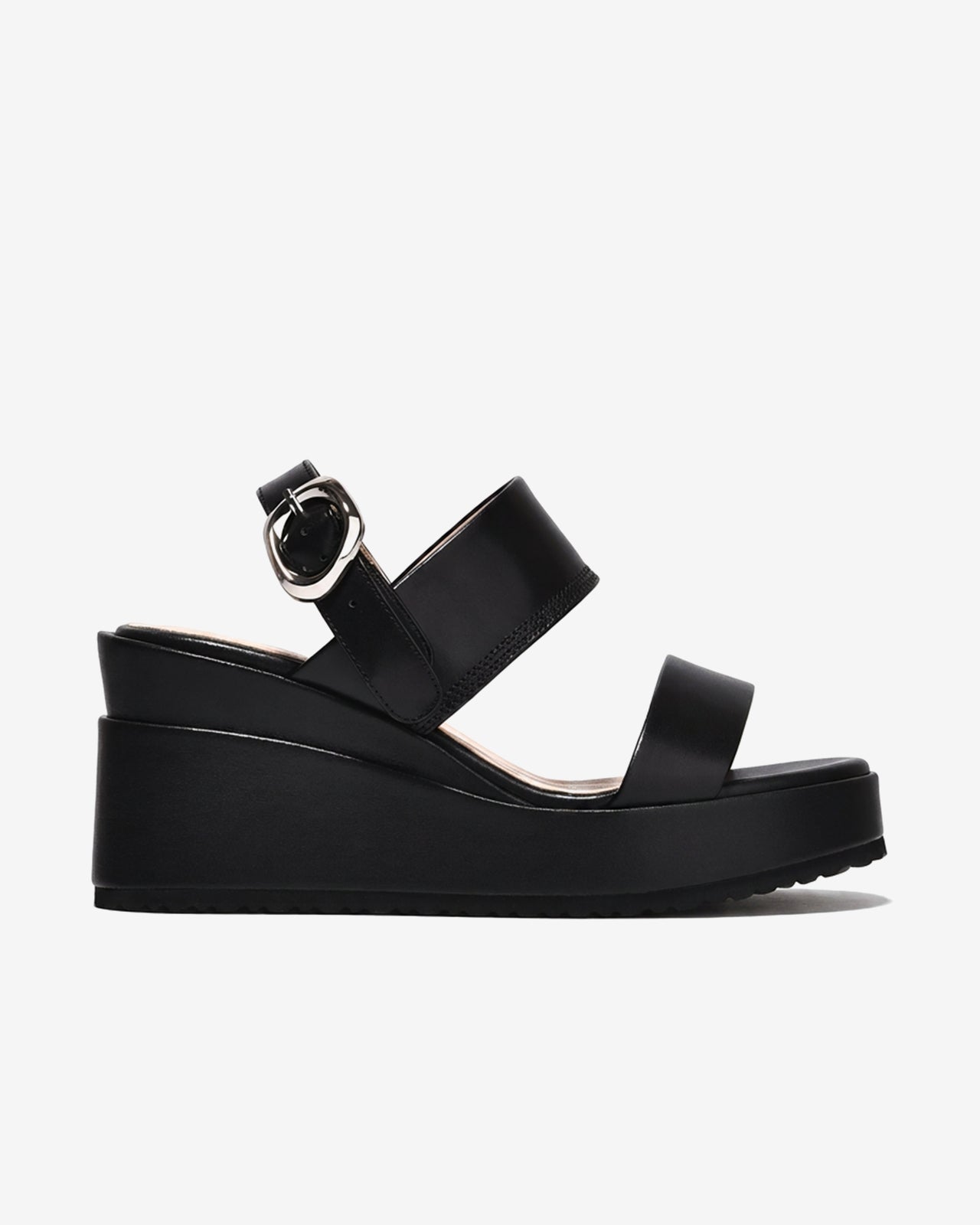 Sandal Xuồng Zuciani Đế 9CM Quai Đôi-SSD01Đen Color1First