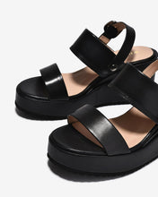 Sandal Xuồng Zuciani Đế 9CM Quai Đôi-SSD01Đen Color1