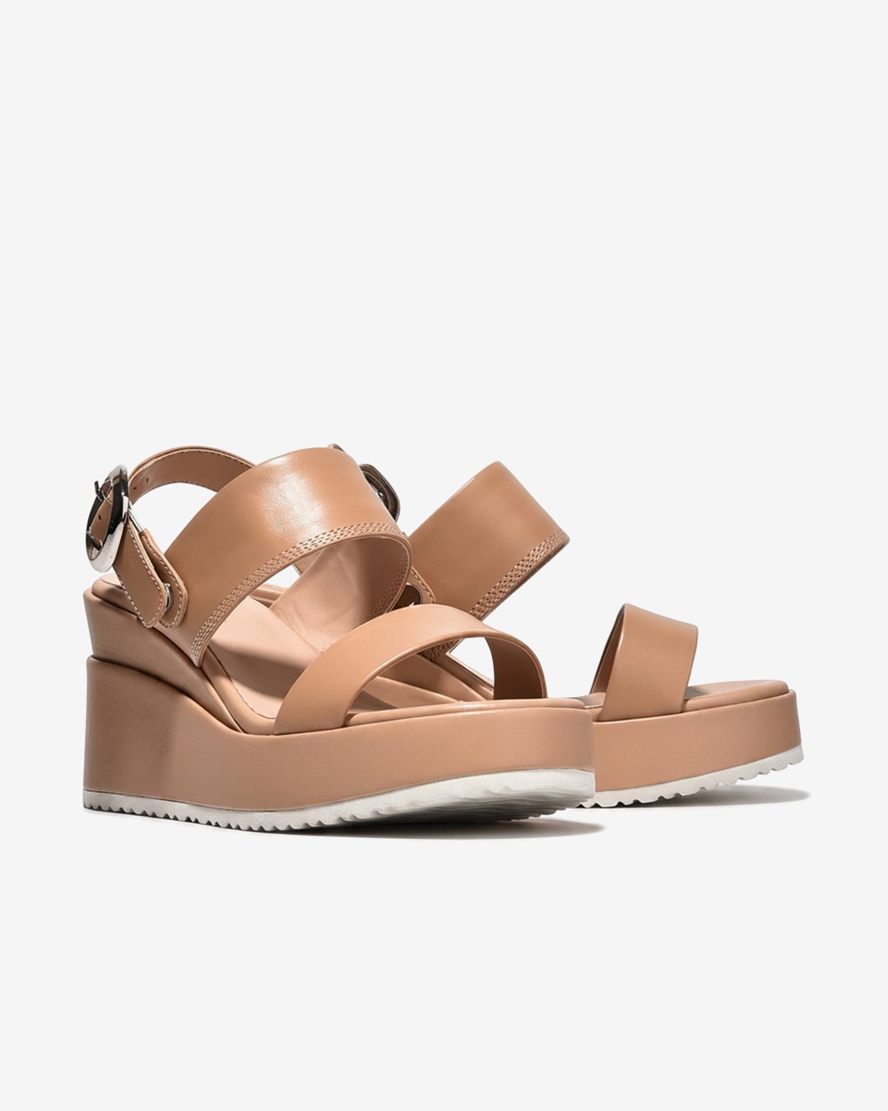 Sandal Xuồng Zuciani Đế 9CM Quai Đôi-SSD01Kem Color1