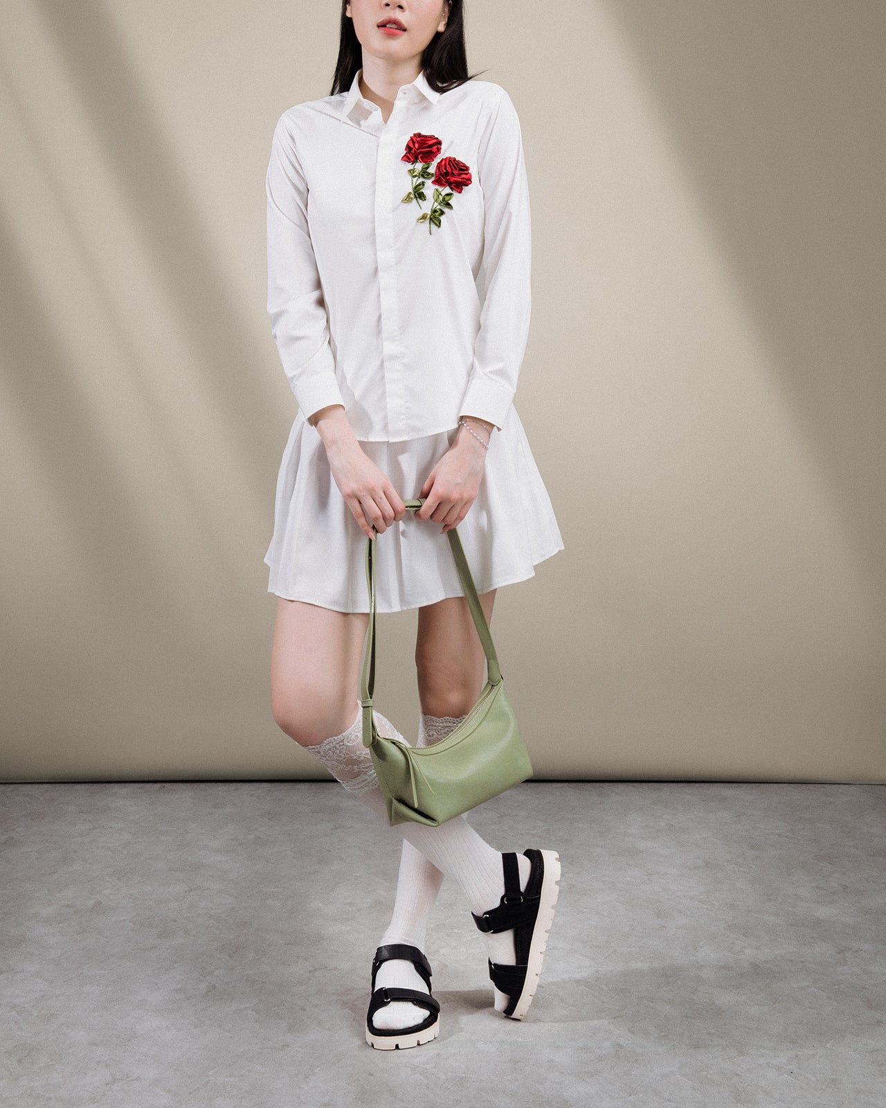 Giày Sandals Zucia Quai Dán Đế Phối Cói-STH92Đen Color1