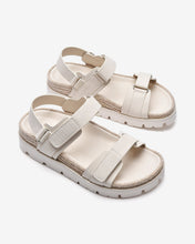 Giày Sandals Zucia Quai Dán Đế Phối Cói-STH92Kem Color1