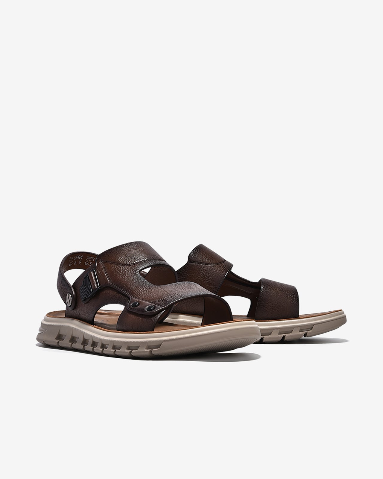 Giày Sandal Nam Zuciani Quai Da Dập Vân-SCF64Nâu Color1
