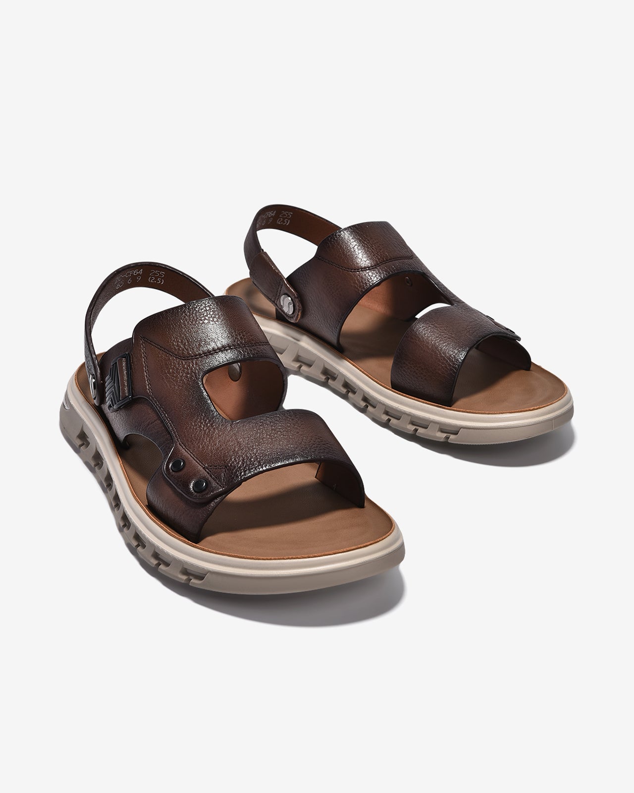 Giày Sandal Nam Zuciani Quai Da Dập Vân-SCF64Nâu Color1