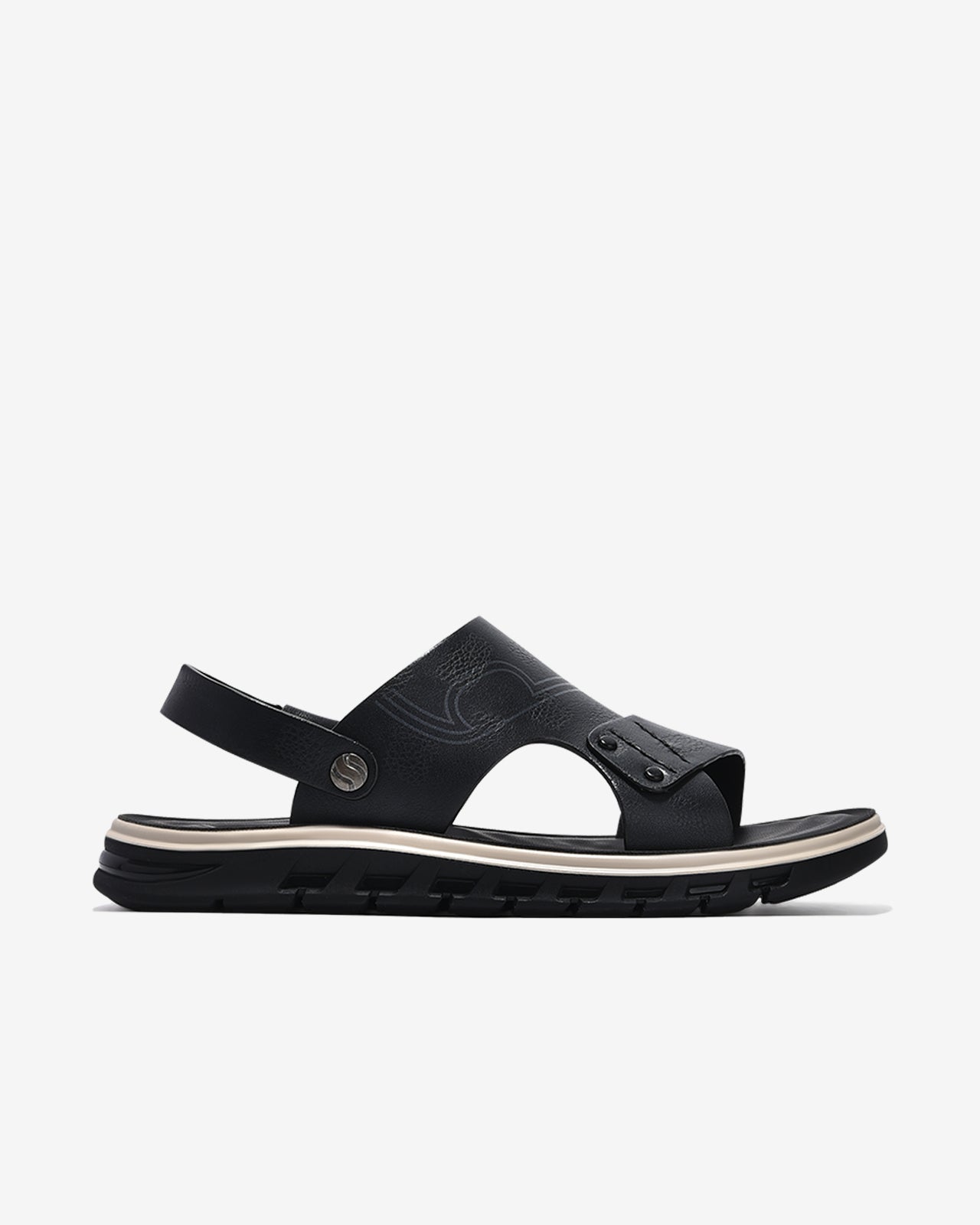 Giày Sandal Nam Zuciani Viền Đế Trắng-SCF66Đen Color1First