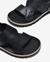 Giày Sandal Nam Zuciani Viền Đế Trắng-SCF66Đen Color1