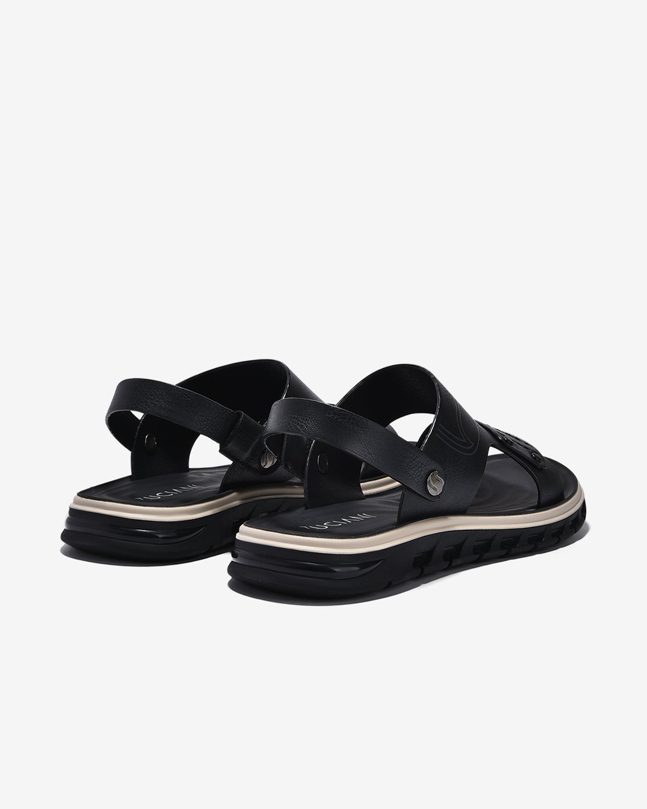 Giày Sandal Nam Zuciani Viền Đế Trắng-SCF66Đen Color1
