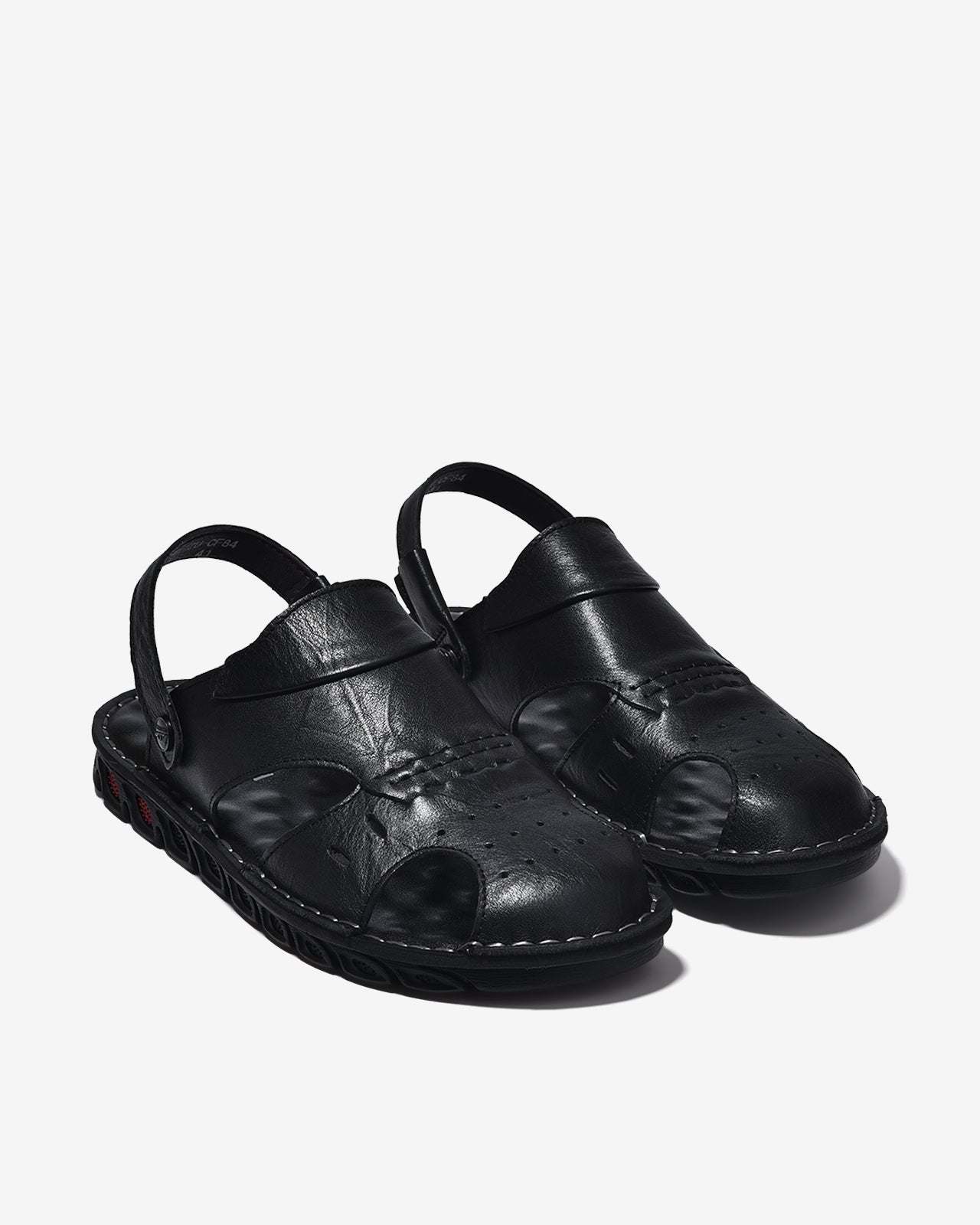 Sandal Rọ Zuciani Viền Chỉ Đục Lỗ-SCF84Đen Color1