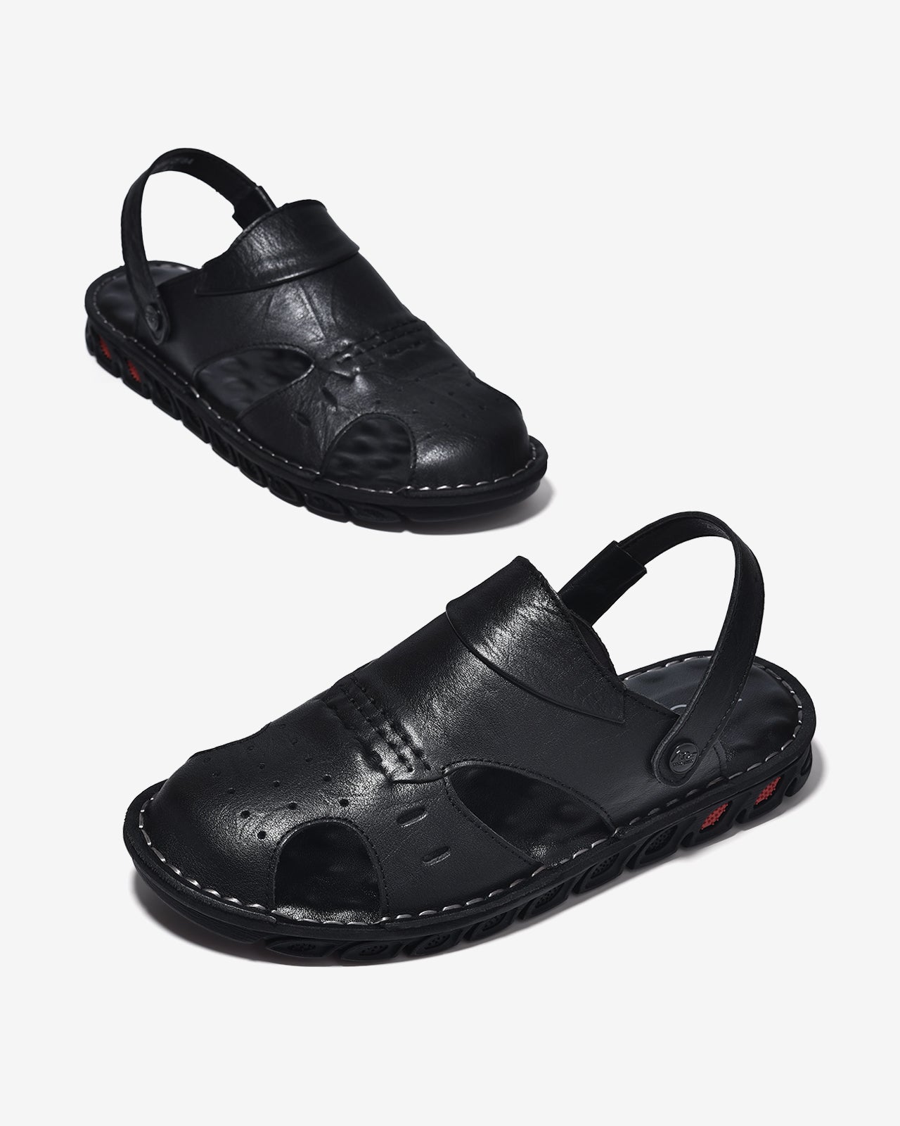 Sandal Rọ Zuciani Viền Chỉ Đục Lỗ-SCF84Đen Color1