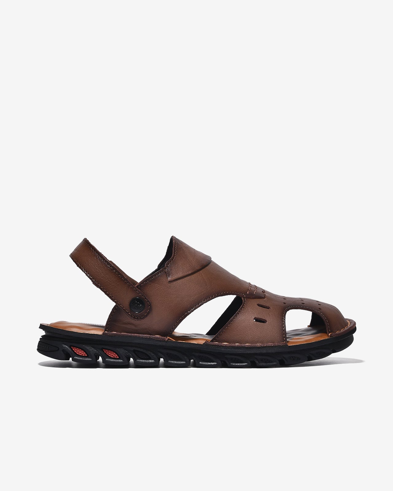Sandal Rọ Zuciani Viền Chỉ Đục Lỗ Êm Chân-SCF84Nâu Color1First