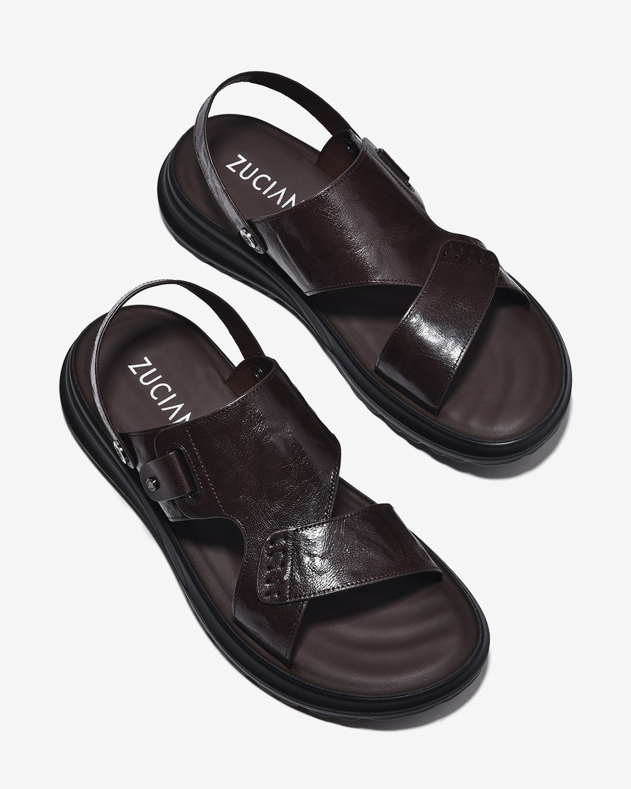 Giày Sandal Nam Zuciani Quai Ngang Chéo Cách Điệu-SCF85Nâu Color1