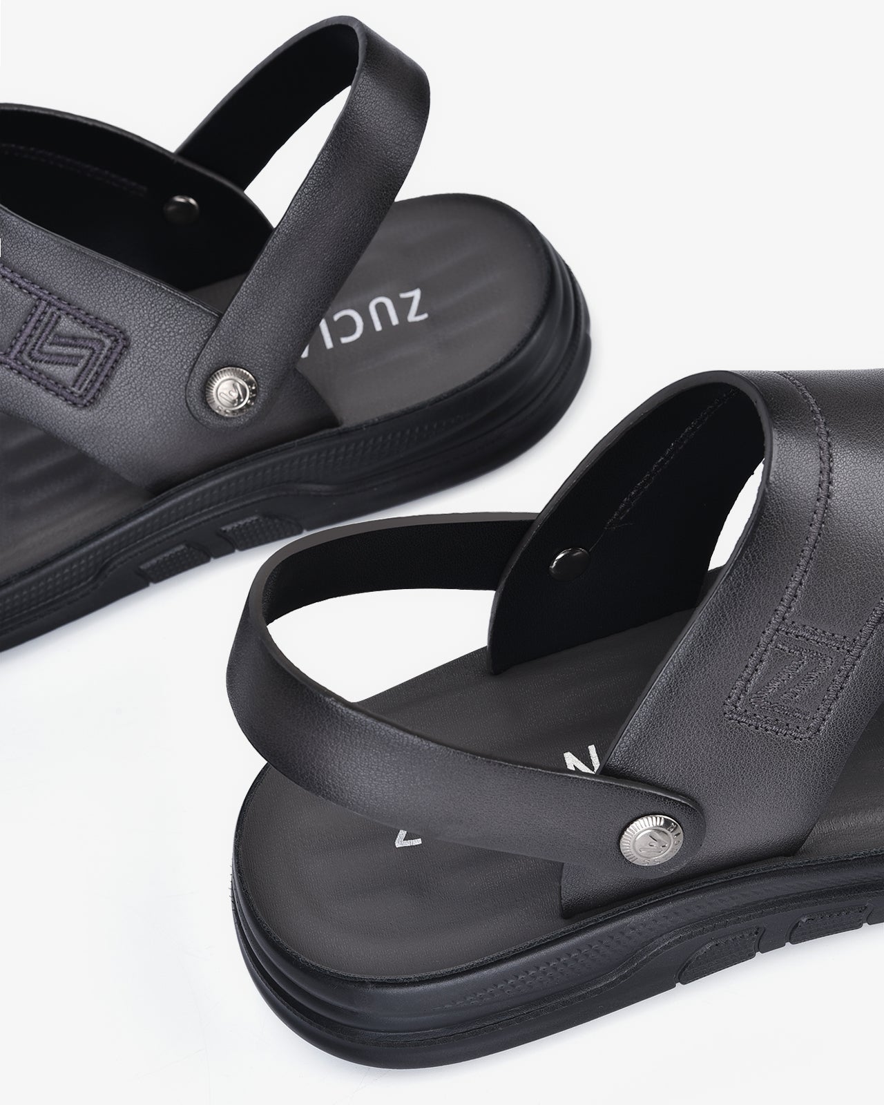 Giày Sandal Zuciani Bảng Ngang Phối Chéo-SRD40-Xám Color2