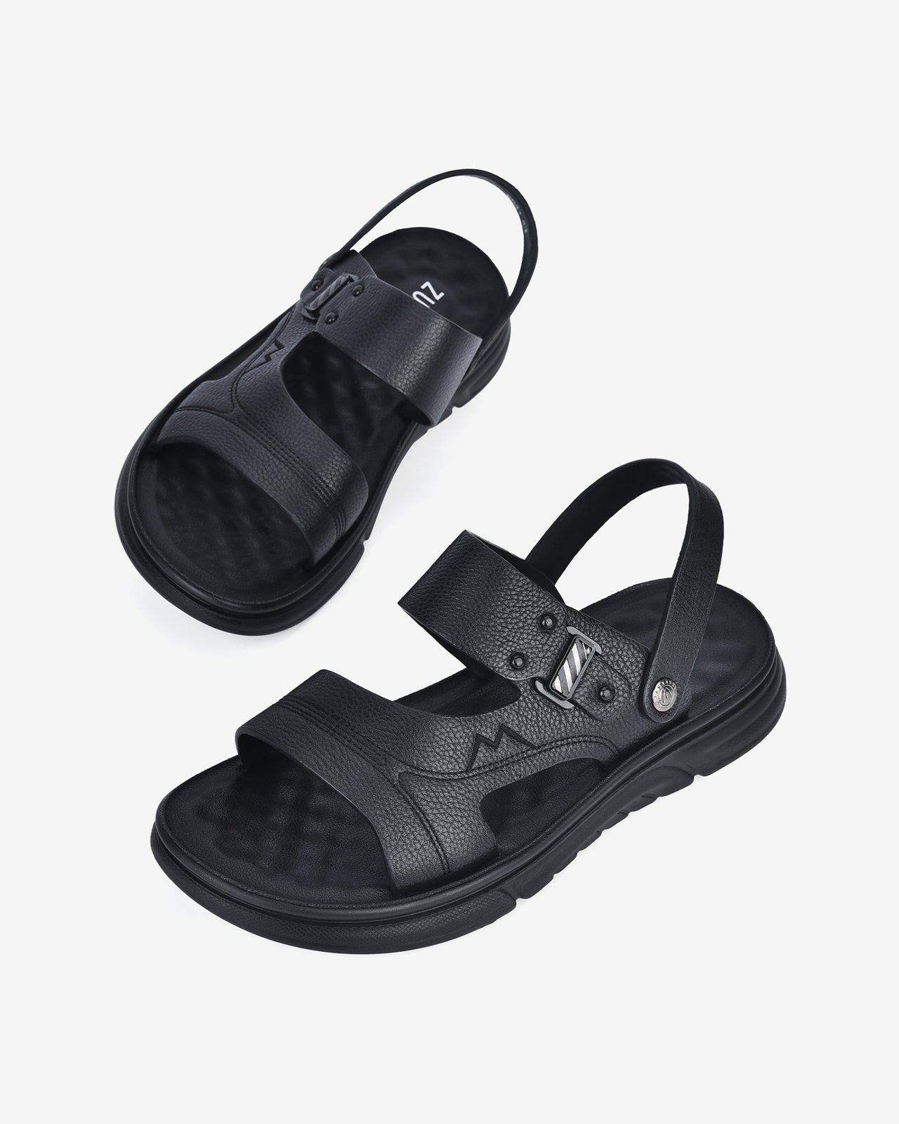 Giày Sandals Zuciani Phối Phụ Kiện-SRD41-Đen Color1