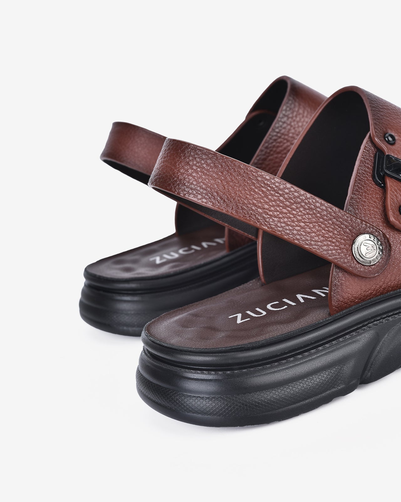 Giày Sandals Zuciani Phối Phụ Kiện-SRD41-Nâu Color1