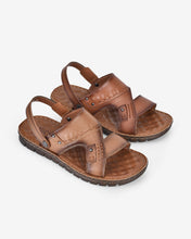 Giày Sandals Zuciani Viền Chỉ Da Trơn-SRD43-Nâu Color1