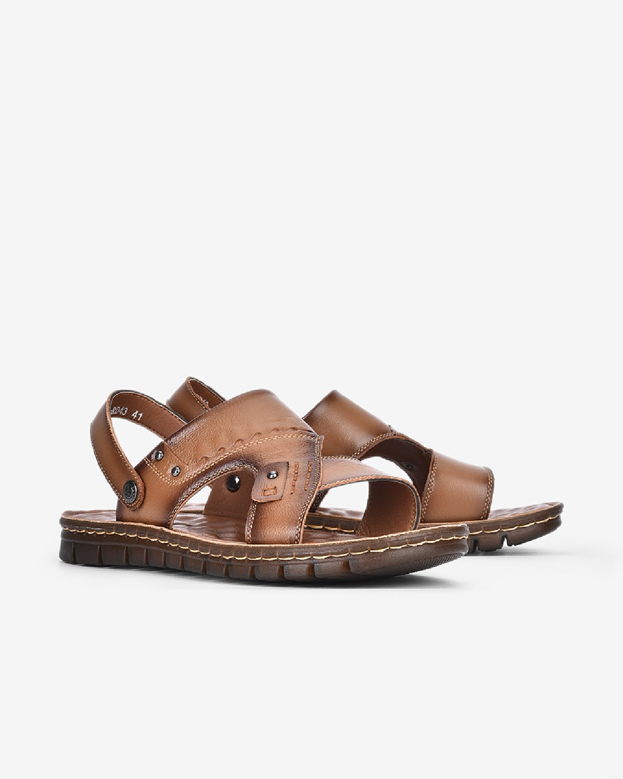 Giày Sandals Zuciani Viền Chỉ Da Trơn-SRD43Vàng Color1