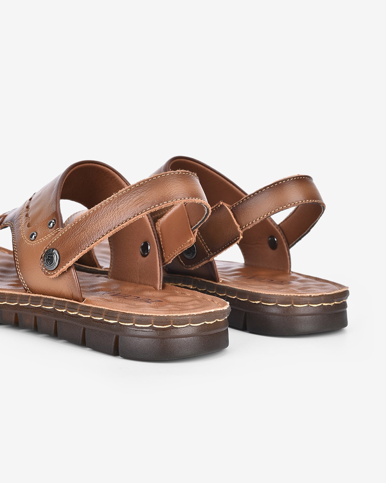 Giày Sandals Zuciani Viền Chỉ Da Trơn-SRD43Vàng Color1