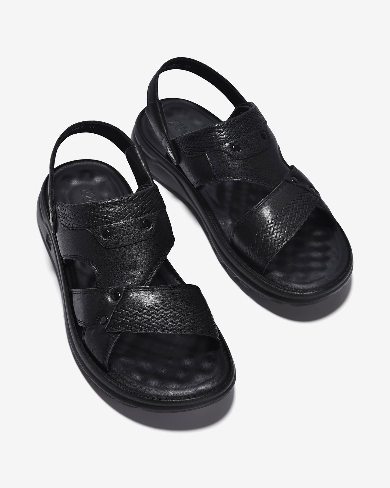 Sandal Nam Zuciani Da Mềm Quai Bản To-SRD62Đen Color1