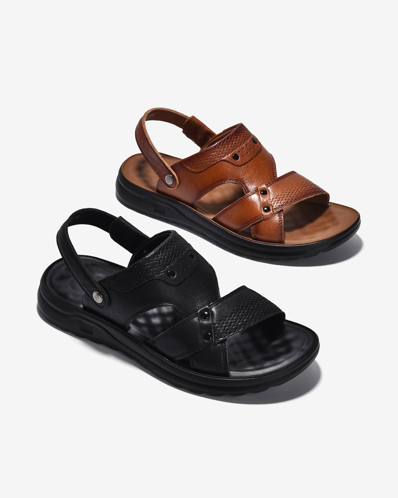Sandal Nam Zuciani Da Mềm Quai Bản To-SRD62Đen Color1