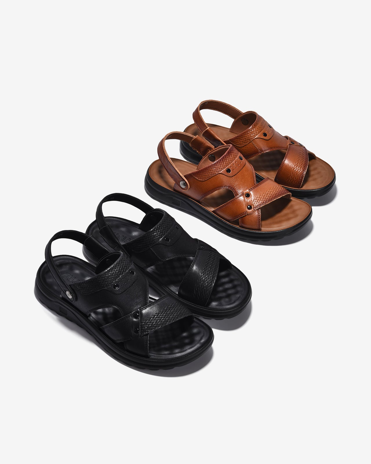 Sandal Nam Zuciani Da Mềm Quai Bản To-SRD62Nâu Color1