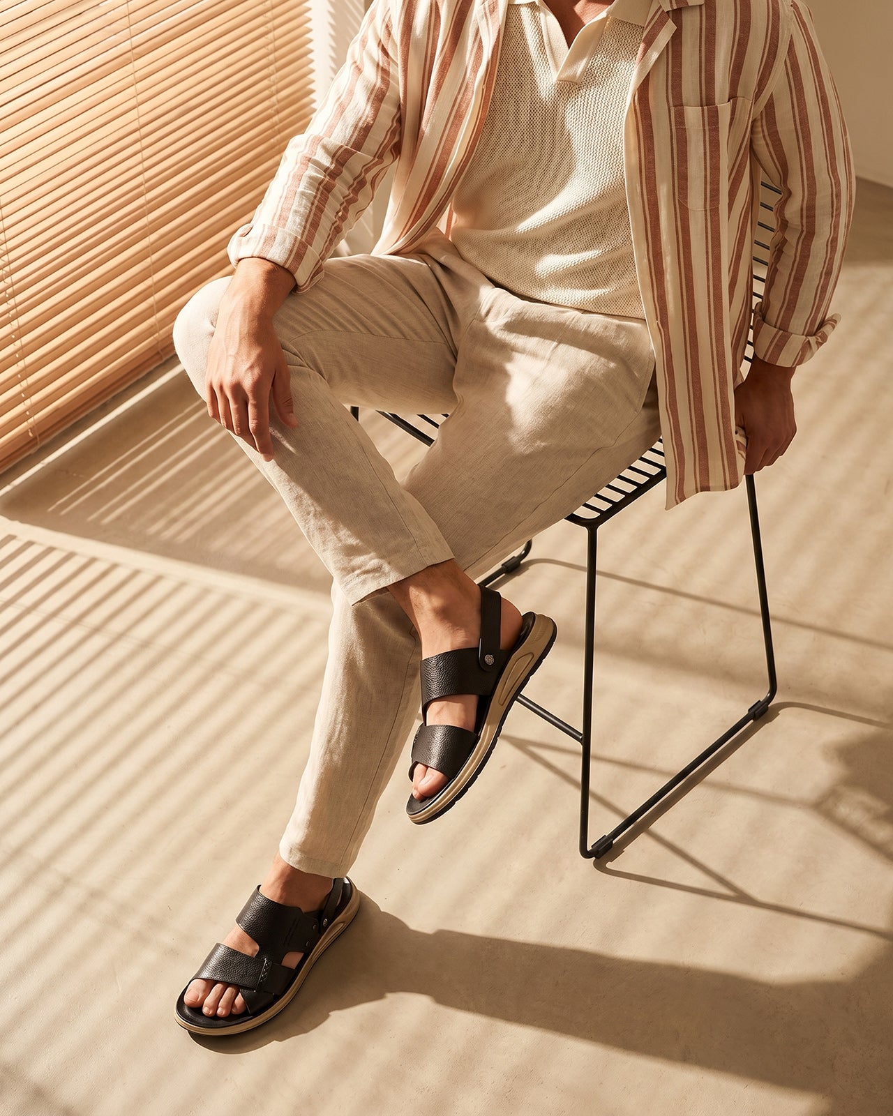 Giày Sandal Zuciani Da Mềm Đế Phối-SRD69Đen Color1