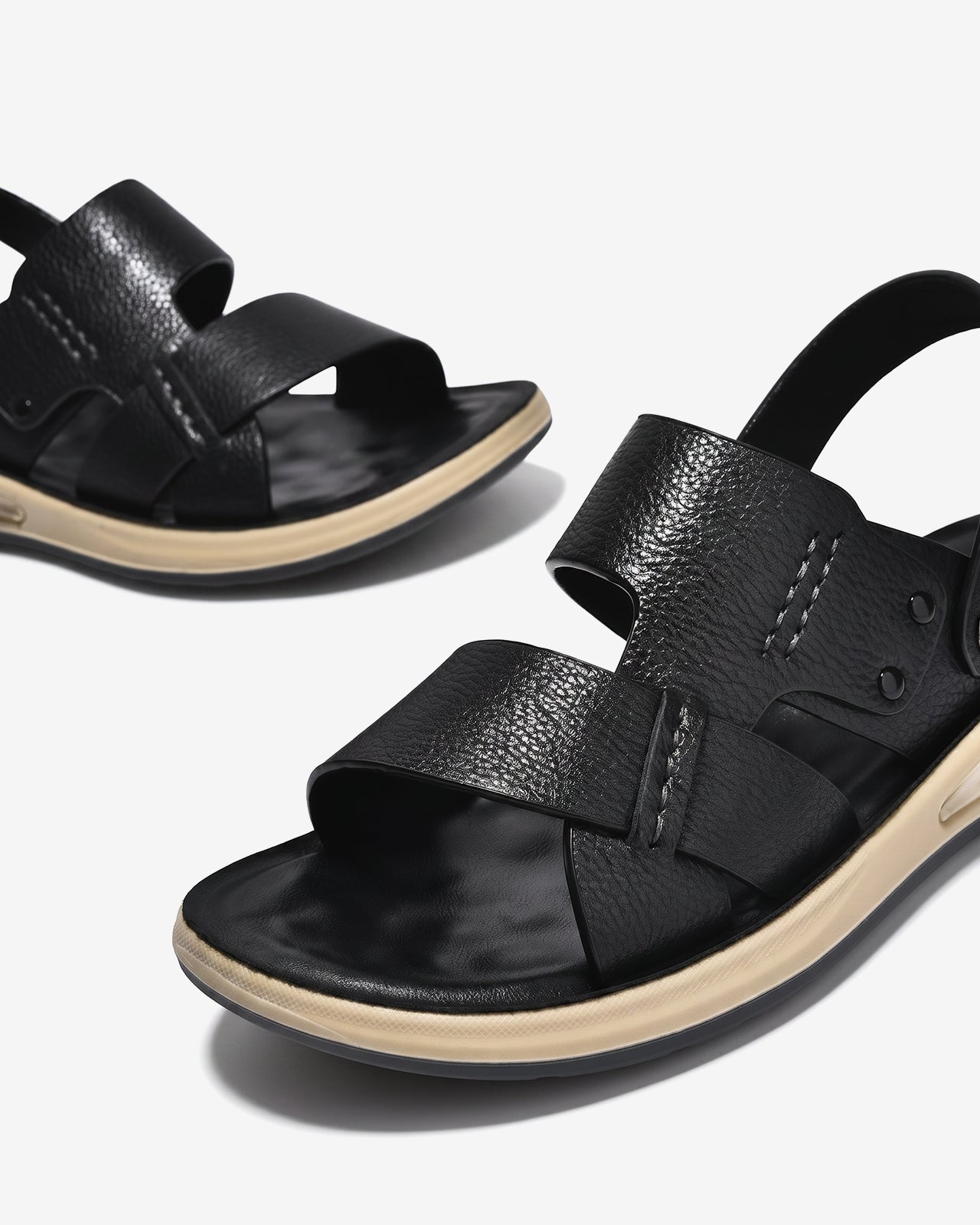 Giày Sandal Zuciani Da Mềm Đế Phối-SRD69Đen Color1