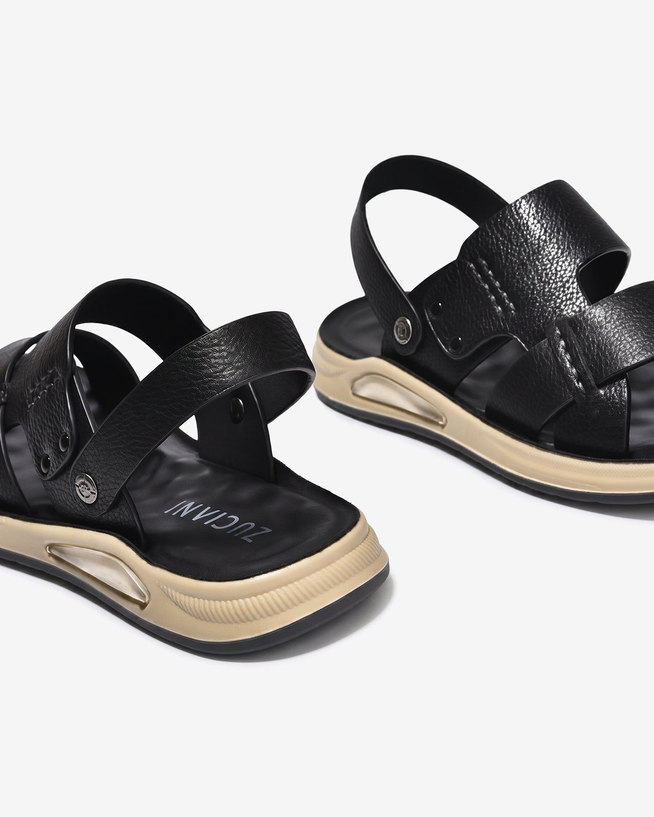 Giày Sandal Zuciani Da Mềm Đế Phối-SRD69Đen Color1
