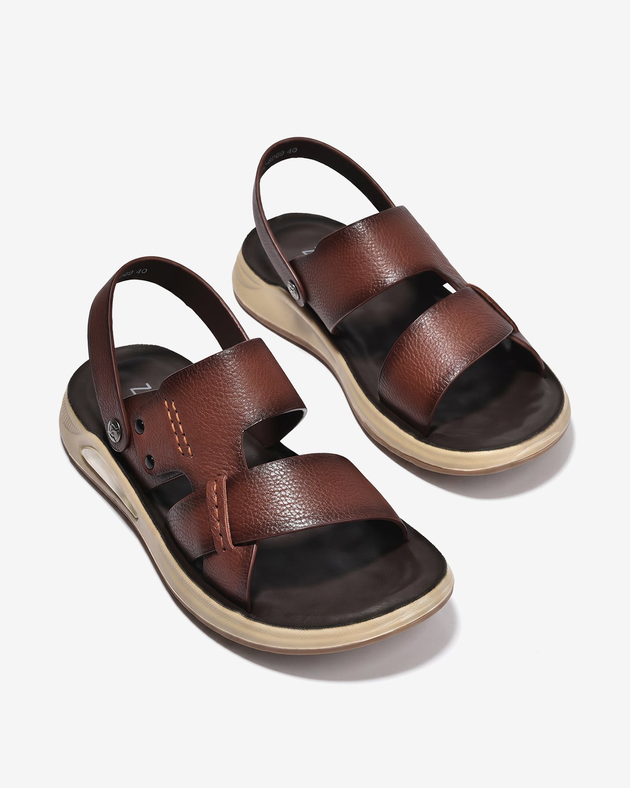 Giày Sandal Zuciani Da Mềm Đế Phối-SRD69Nâu Color1