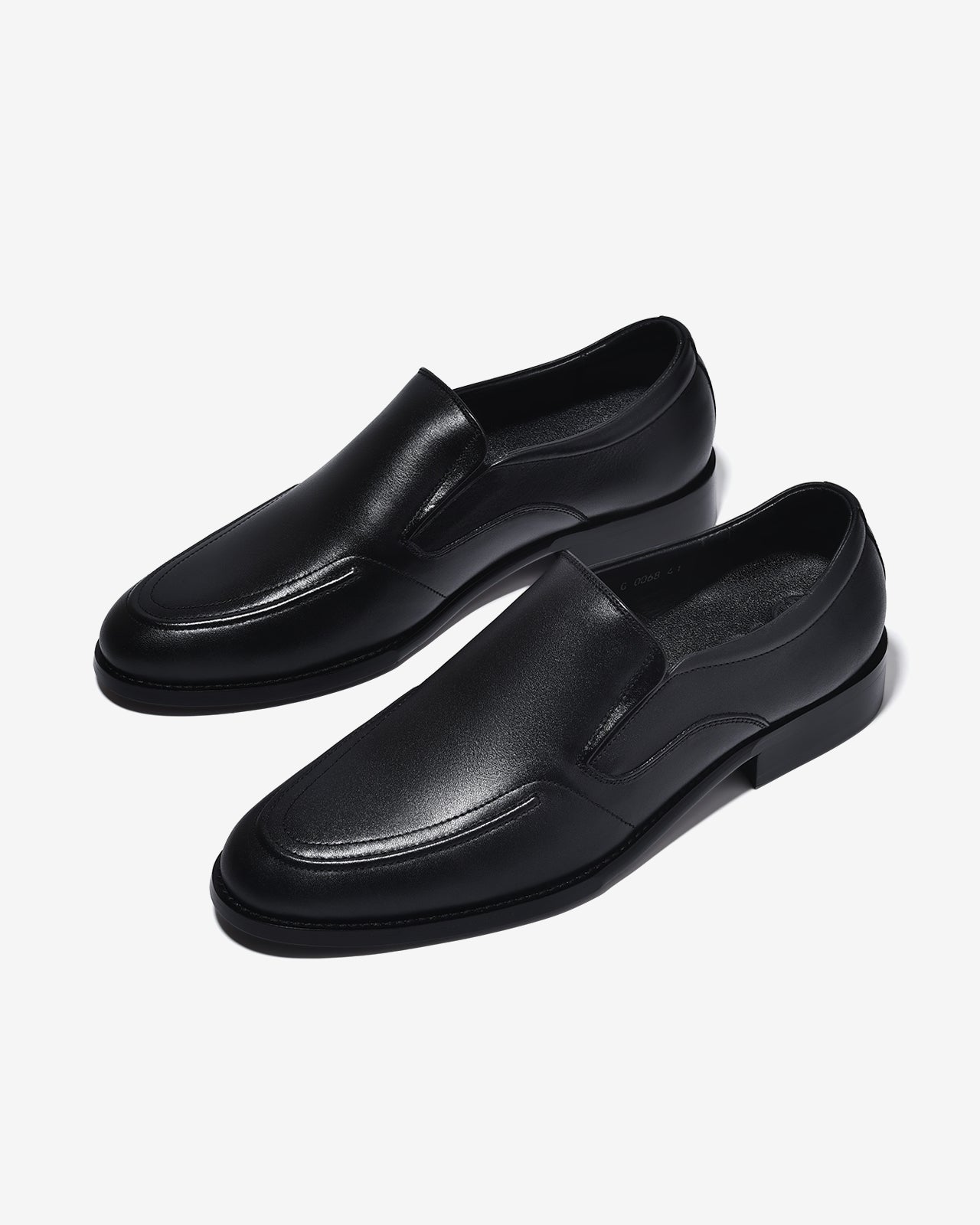 Giày Tây Không Dây Đông Hải Mũi Bo Tròn-G0068Đen Color1
