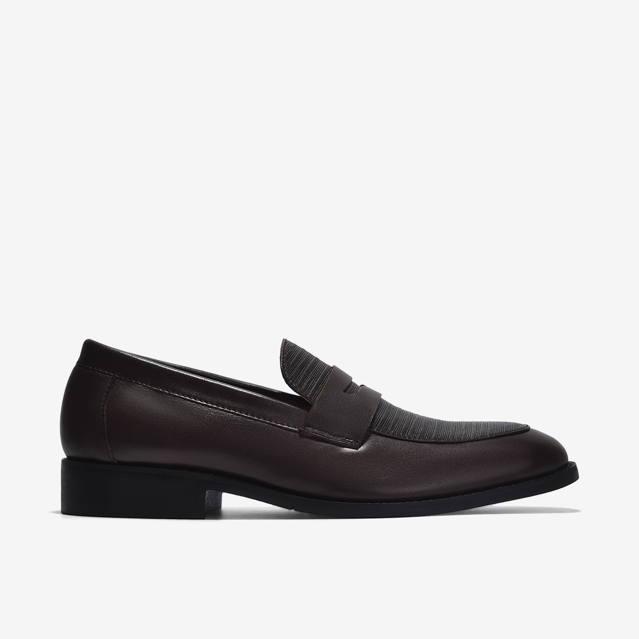 Giày Nam Penny Loafer Dập Vân-G01A8Nâu Color1First emnhubong