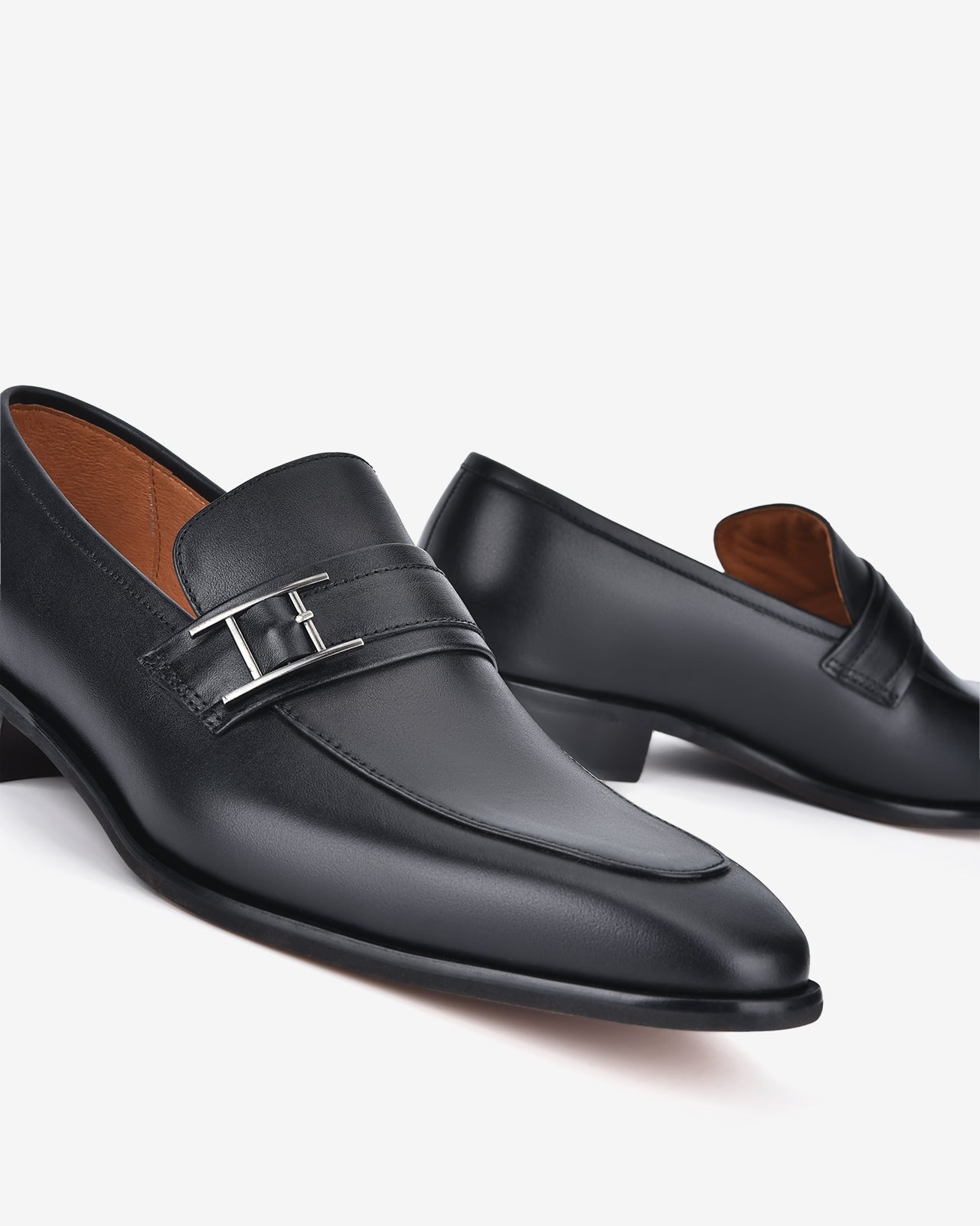 Giày Tây Nam Đông Hải Penny Loafer Phối Phụ Kiện-G01B3-Đen Color1