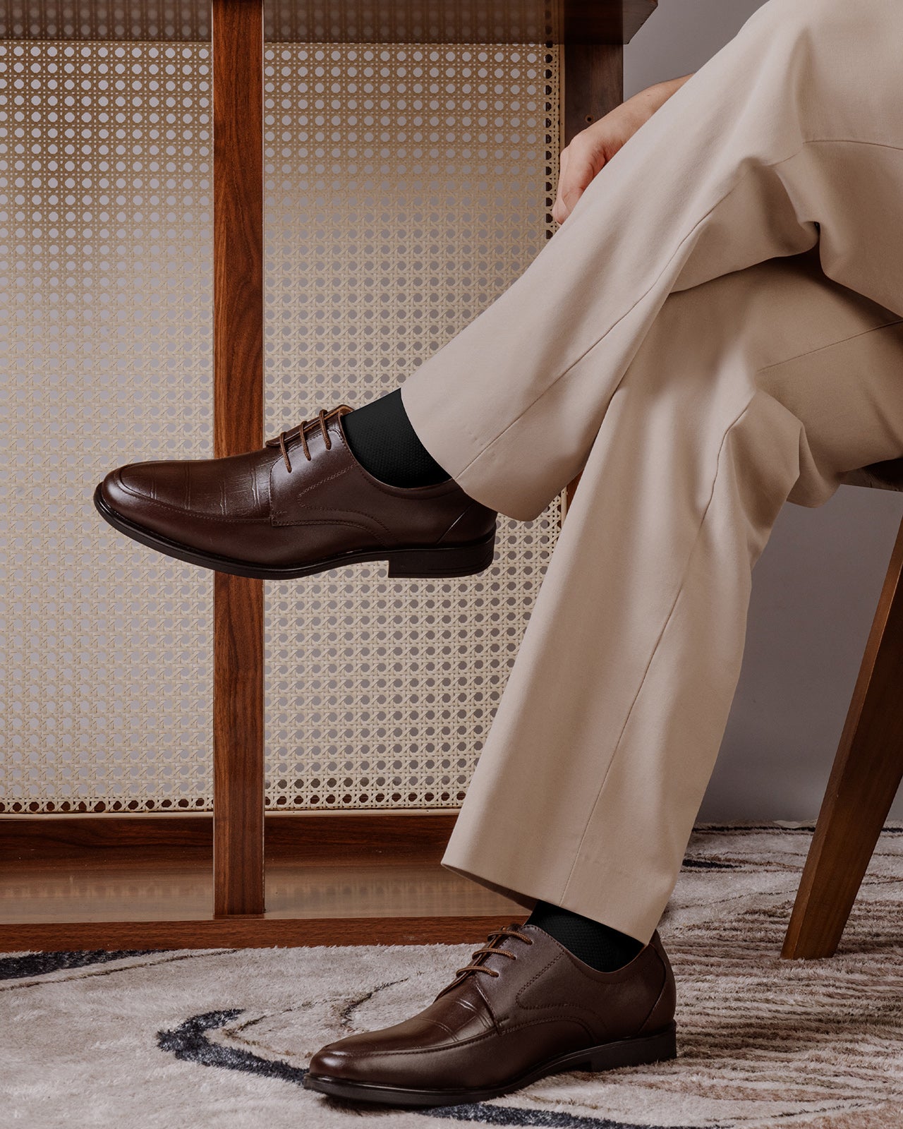 Giày Tây Nam Đông Hải Derby Công Sở-G01B6Nâu Color1