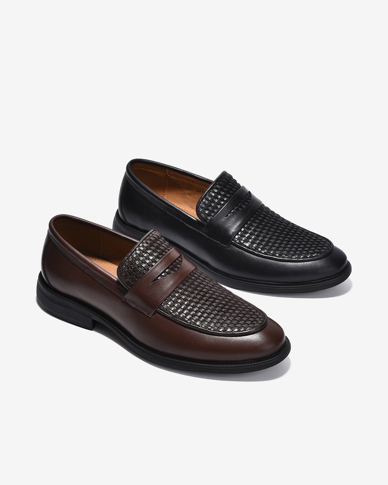 Giày Tây Nam Đông Hải Hoạ Tiết Dập Đan Nổi-G01C7Đen Color1