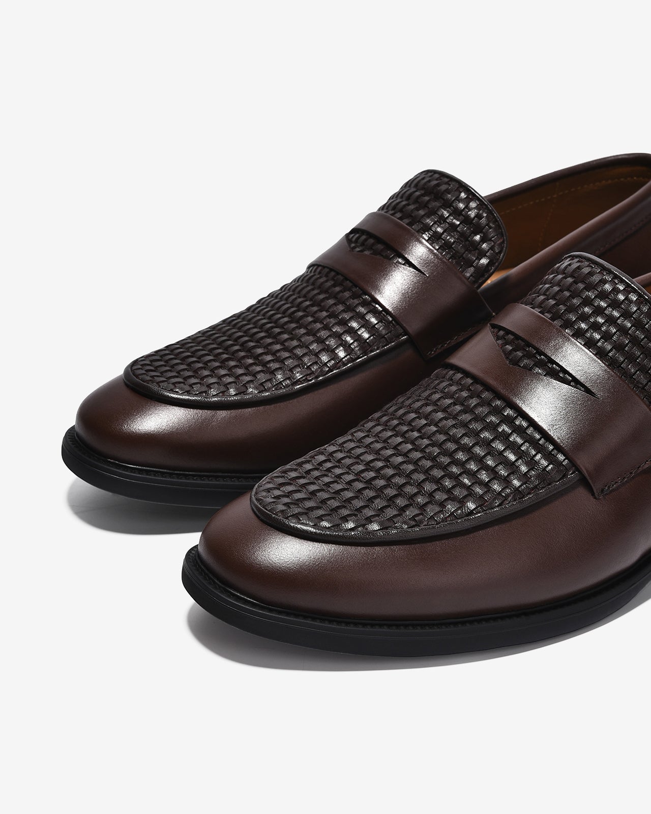 Giày Tây Nam Đông Hải Hoạ Tiết Dập Đan Nổi-G01C7-Nâu Color1