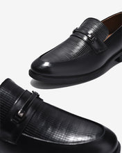 Giày Tây Loafer Đông Hải Quai Phối Khóa-G01C8-Đen Color1