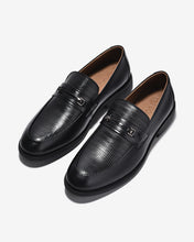 Giày Tây Loafer Đông Hải Quai Phối Khóa-G01C8-Đen Color1