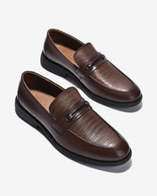 Giày Tây Loafer Đông Hải Quai Phối Khóa-G01C8Nâu Color1