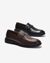 Giày Tây Loafer Đông Hải Quai Phối Khóa-G01C8Nâu Color1