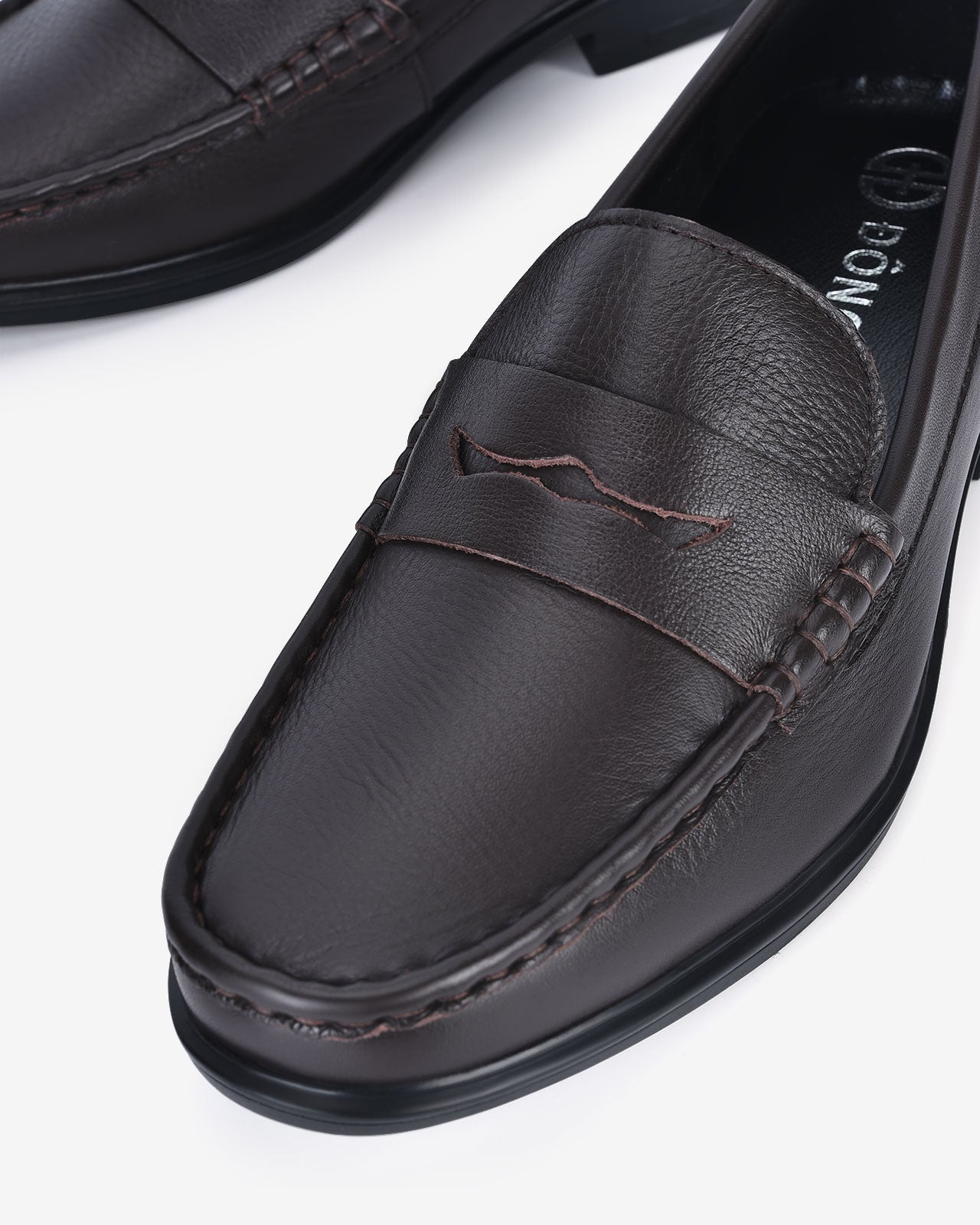 Giày Tây Đông Hải Loafer Da Mềm Viền Nổi-G2291Nâu Color2