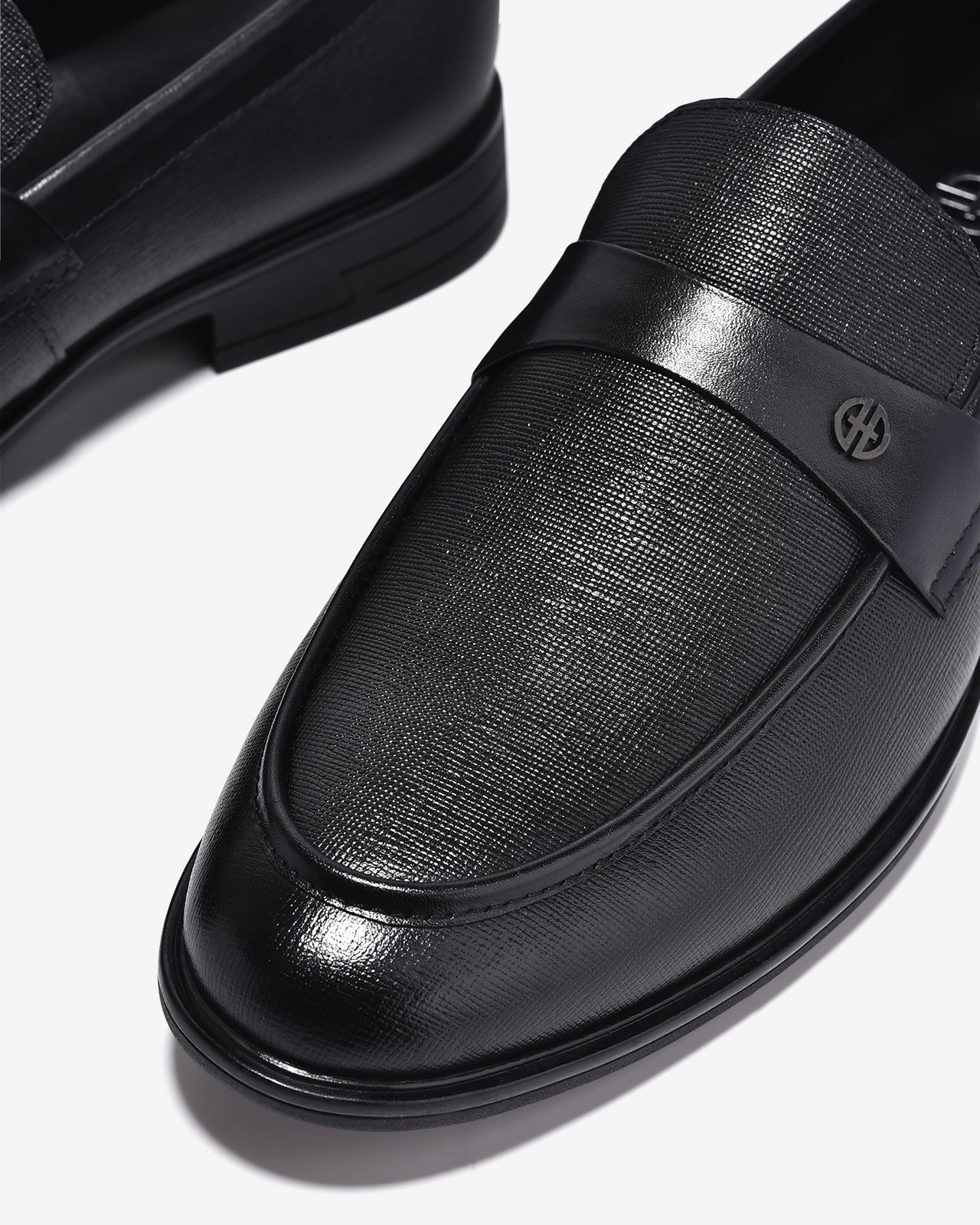 Giày Tây Nam Đông Hải Da Vân Đính Logo-G2295-Đen Color1