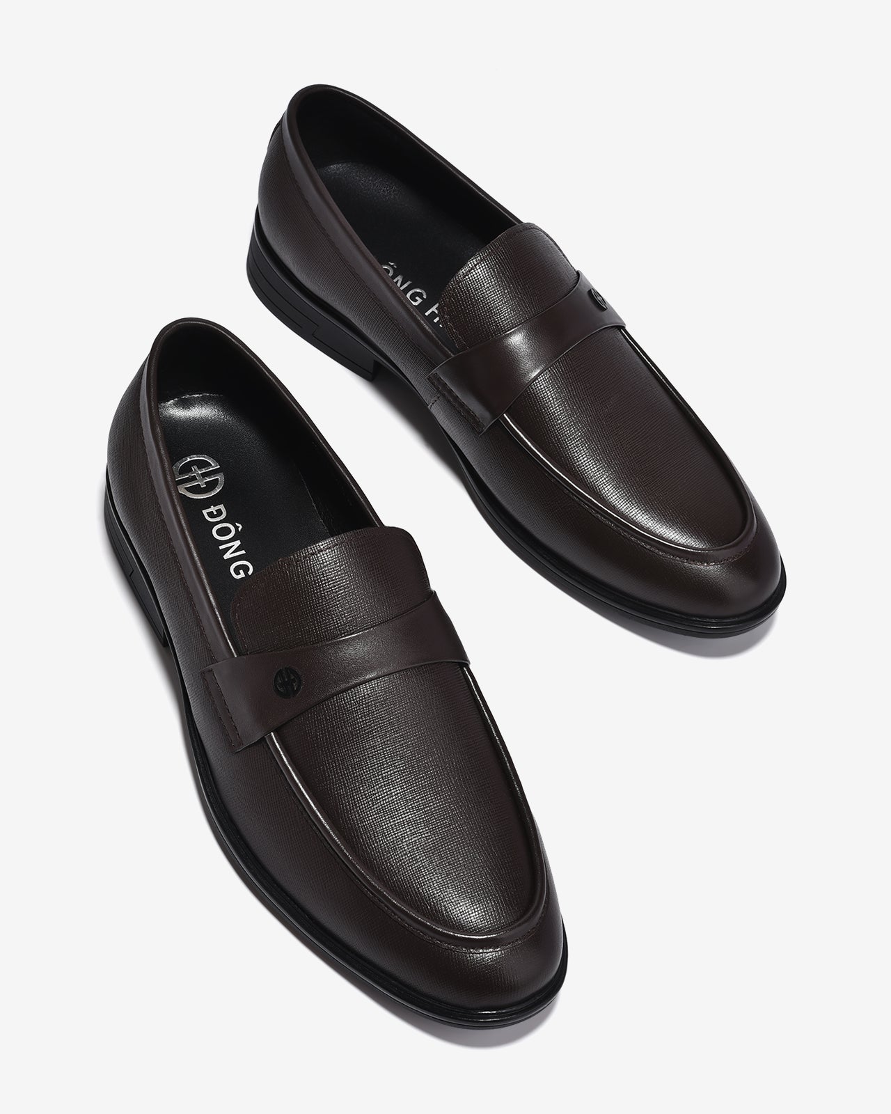 Giày Tây Nam Đông Hải Da Vân Đính Logo-G2295Nâu Color1