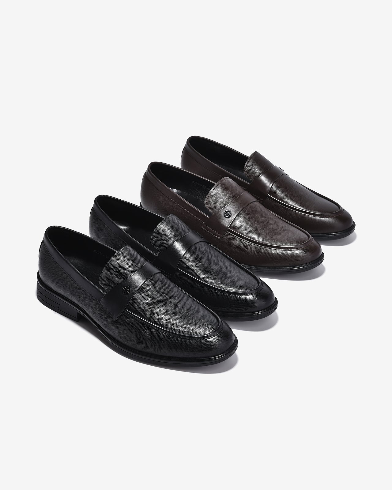 Giày Tây Nam Đông Hải Da Vân Đính Logo-G2295Nâu Color1