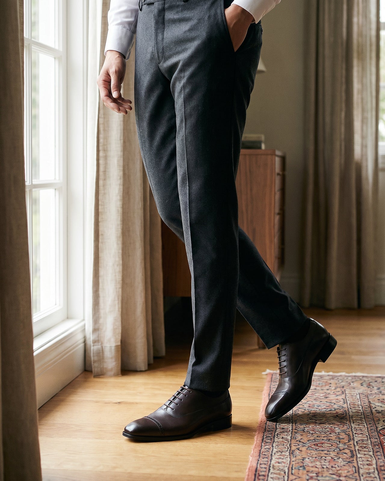Giày Tây McKay Oxford-G3303Nâu Color1