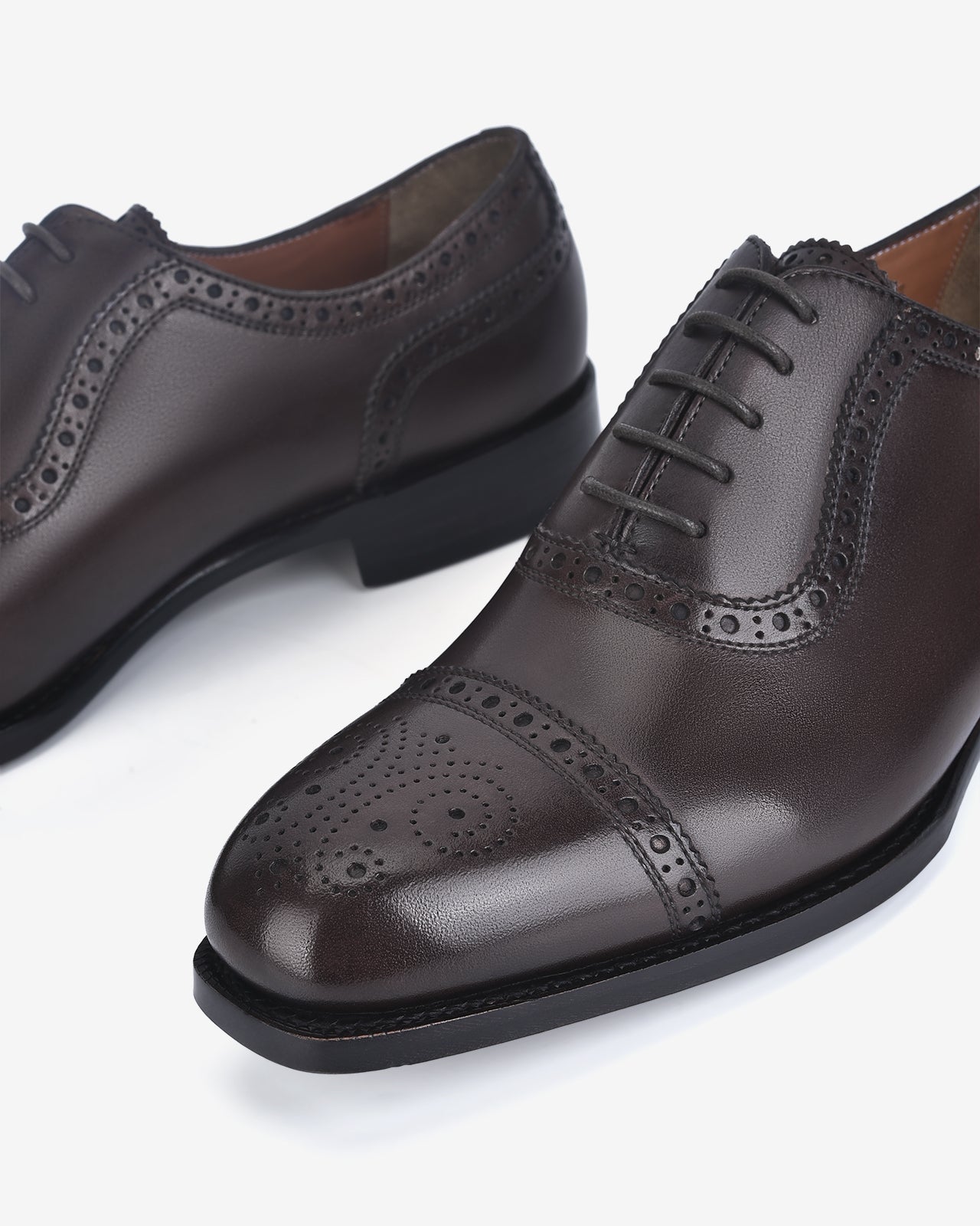 Giày Tây Goodyear Welt Oxford-G3304Nâu Color1