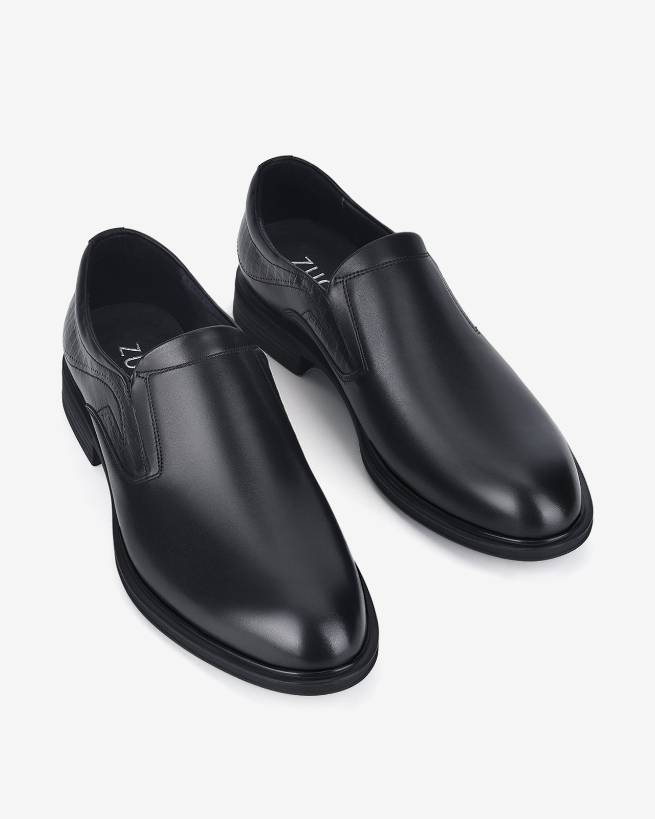 Giày Tây Nam Zuciani Slip-on Da Trơn Đục Lỗ-GCF35Đen Color1