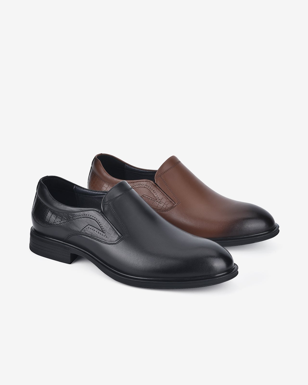 Giày Tây Nam Zuciani Slip-on Da Trơn Đục Lỗ-GCF35Đen Color1