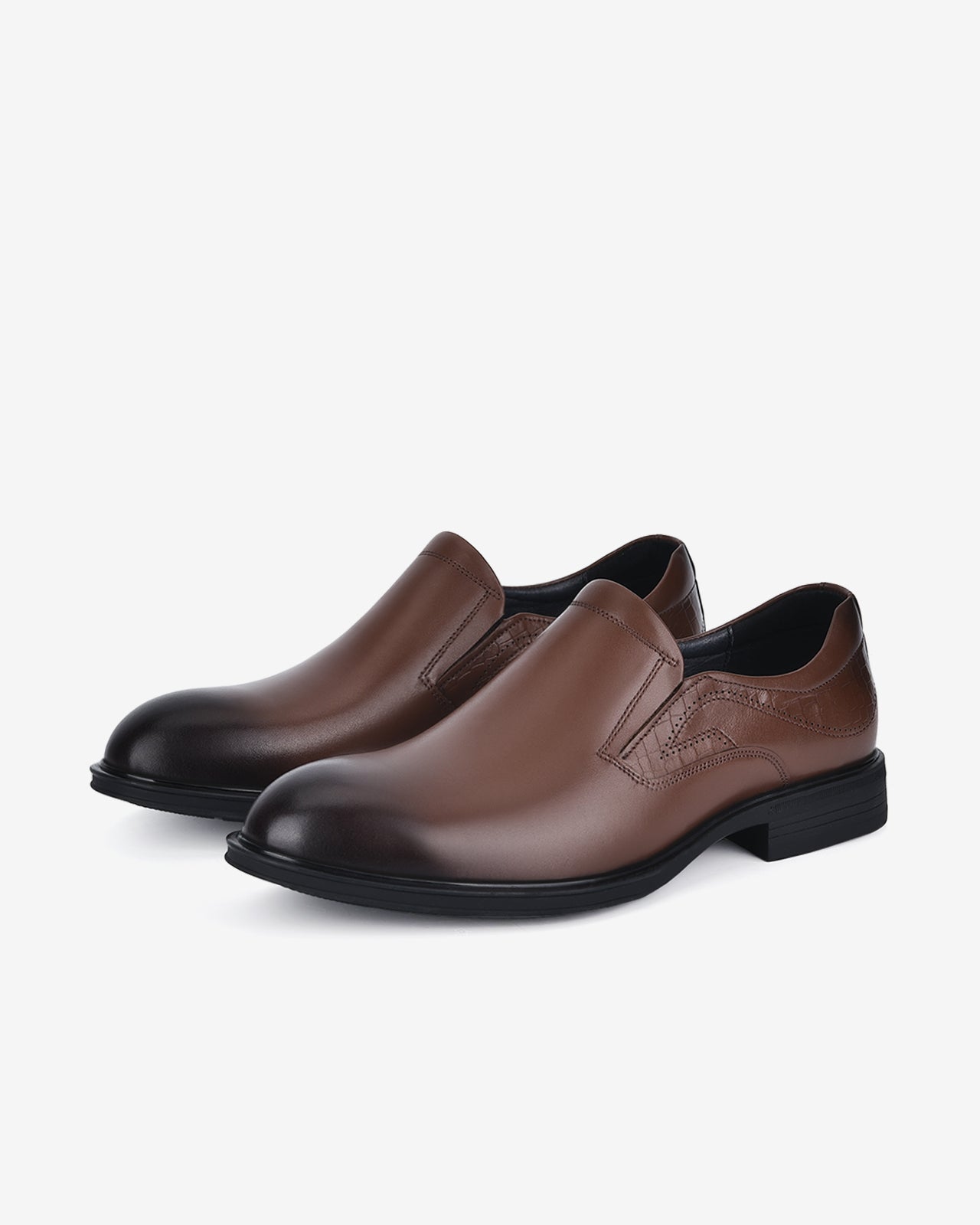 Giày Tây Nam Zuciani Slip-on Da Trơn Đục Lỗ-GCF35Nâu Color1