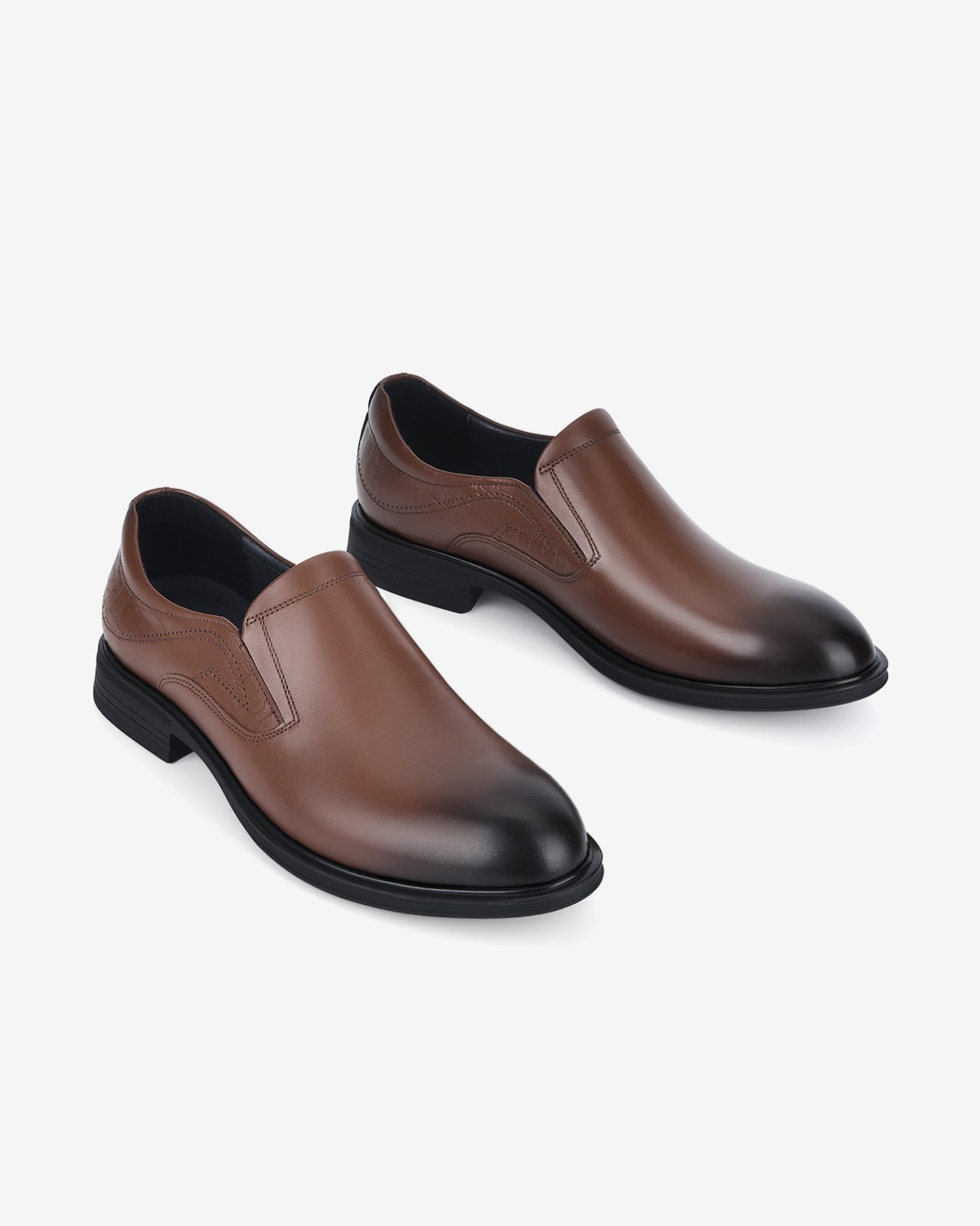 Giày Tây Nam Zuciani Slip-on Da Trơn Đục Lỗ-GCF35Nâu Color1